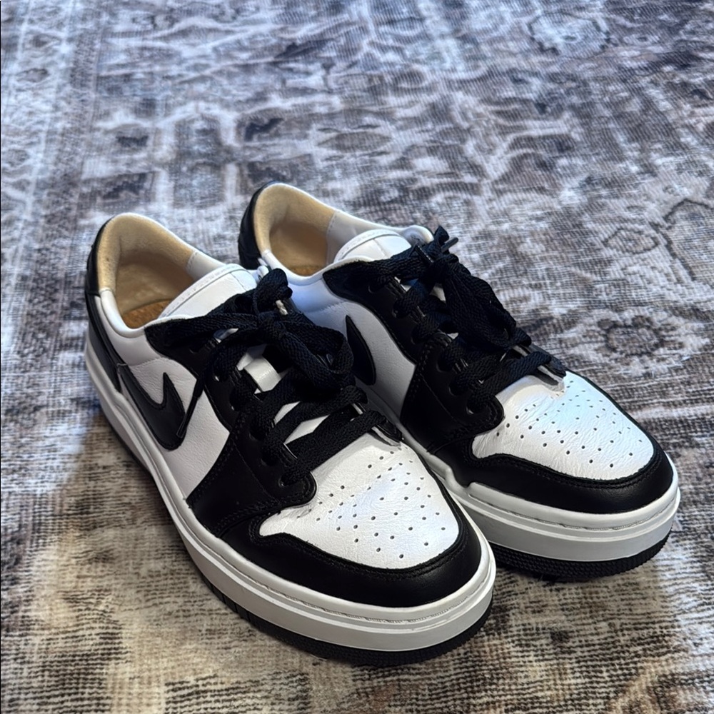 Like New Nike Jordan Elevate 1 Black and White Low-Top Sneakers